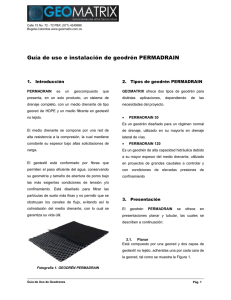 Guía de uso e instalación de geodrén PERMADRAIN - G-Tech