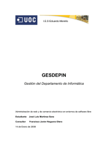 GESDEPIN: Gestión del Departamento de Informática.