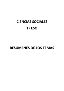 Resúmenes Ciencias Sociales 1º ESO
