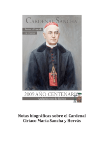 Biografía Cardenal Sancha - Seminario Menor Santo Tomás de