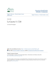 La Gaceta 11/226 - Scholar Commons