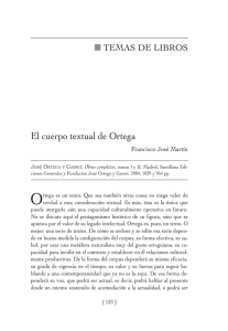 El cuerpo textual de Ortega - Fundación José Ortega y Gasset