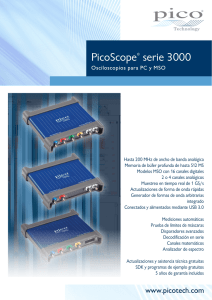 Ficha Técnica de la serie PicoScope 3000D