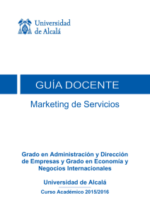 Marketing de Servicios - Universidad de Alcalá