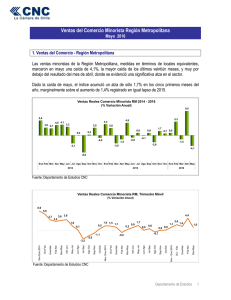 Informe Comercio Region Metropolitana Mayo 2016