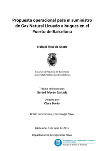 Propuesta operacional para el suministro de Gas Natural Licuado a