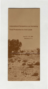 International Symposium on Increasing Food Production in Arid Lands