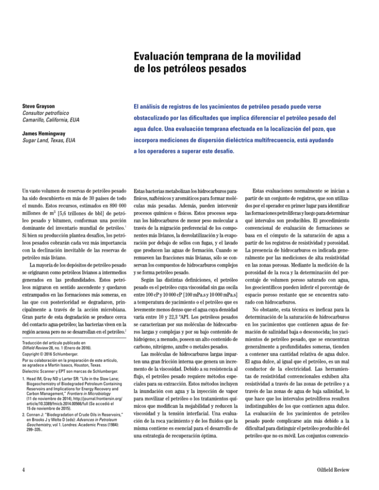 Oilfield Review January 2016 Spanish Version