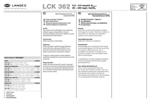 LCK 362 0.5 – 8.0 mmol/L KS 4.3 25 – 400 mg/L CaCO3