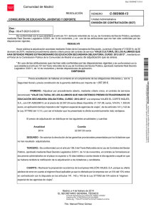 Adjudicación del contrato (Publicado el 06 febrero 2014 10:32)