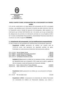 Informe de ejecución - Ayuntamiento de Fernán Núñez