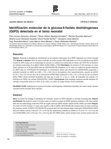 Identificación molecular de la glucosa-6