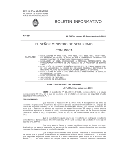 N° 90 - Ministerio de Seguridad Provincia de Buenos Aires
