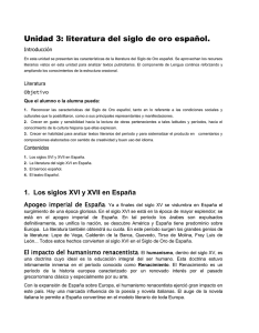 Unidad 3: literatura del siglo de oro español