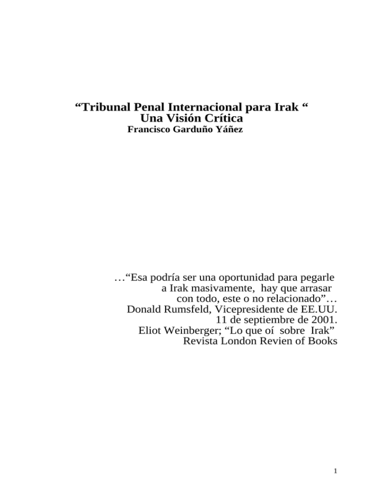 tribunal penal internacional para irak