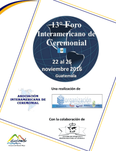 13 o Foro Interamericano de Ceremonial 22 al 25 Noviembre de