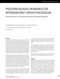 PsicooncologíA: Un modelo de intervención y APoyo PsicosociAl