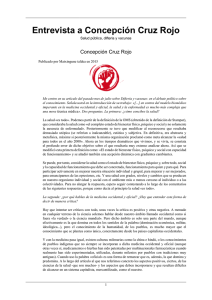 Entrevista a Concepción Cruz Rojo - Salud pública