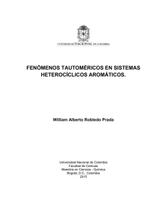 fenómenos tautoméricos en sistemas heterocíclicos aromáticos.