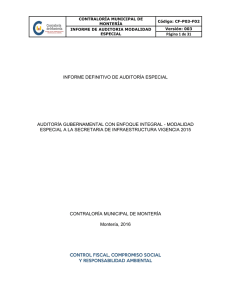 Informe Definitivo Secretaría de Infraestructura