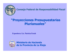 Presentación "Proyecciones Presupuestarias Plurianuales"
