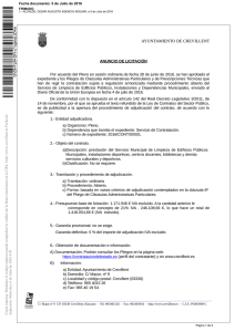 1. Anuncio de Licitación - Ayuntamiento de Crevillent