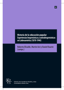 Historia de la educación popular -Elisalde
