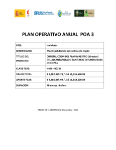 Plan Operativo Anual (POA) - del FCAS