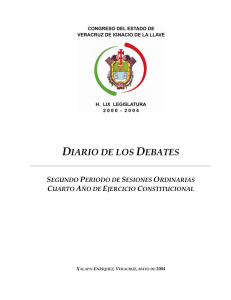 diario de los debates segundo periodo de sesiones ordinarias
