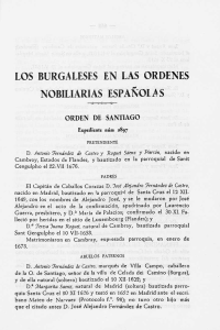 LOS BURGALESES EN LAS ORDENES NOBILIARIAS ESPAÑOI A S
