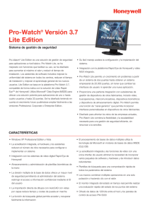 Pro-Watch® Versión 3.7 Lite Edition