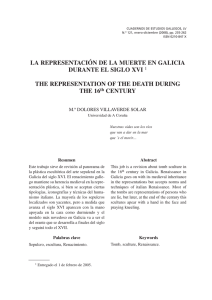 La representación de la muerte en Galicia durante el siglo XVI.