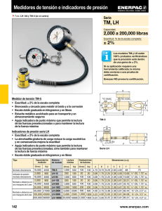 Medidores de tensión e indicadores de presión TM, LH