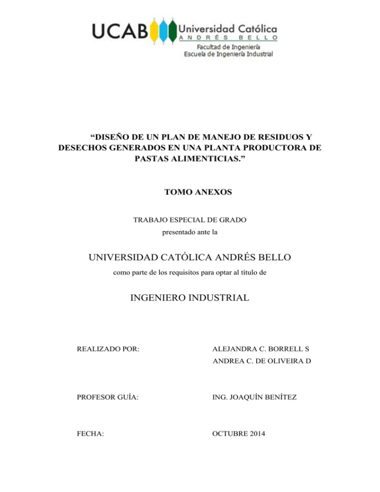 Universidad Cat lica Andr s Bello Ingeniero Industrial