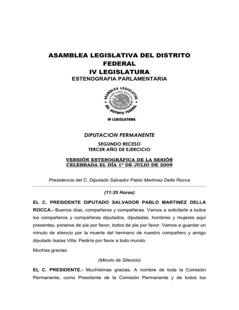 ASAMBLEA LEGISLATIVA DEL DISTRITO FEDERAL