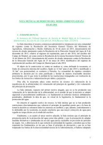 NOTA MENSUAL DE DERECHO DEL MEDIO AMBIENTE