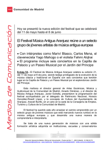 El Festival Música Antigua Aranjuez reúne a un selecto grupo de
