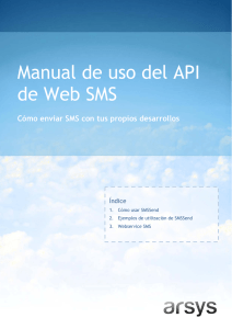 Guía de uso de la API de WebSMS