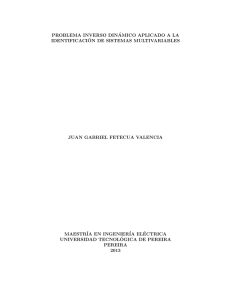 problema inverso din´amico aplicado a la identificaci´on de