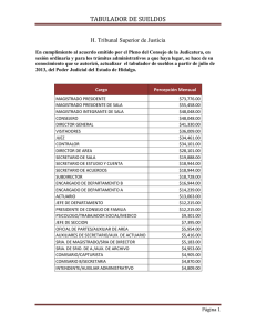 tabulador de sueldos - Poder Judicial del Estado de Hidalgo