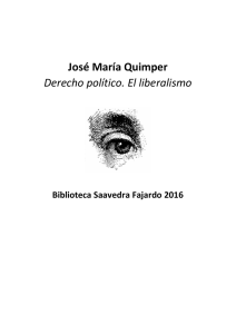 José María Quimper Derecho político. El liberalismo