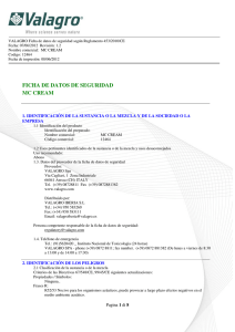 FICHA DE DATOS DE SEGURIDAD MC CREAM