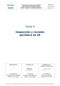 Tema 9 Inspección y revisión periódica de IR