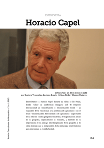 Entrevista con Horacio Capel (Boletim Gampineiro de Geografia)