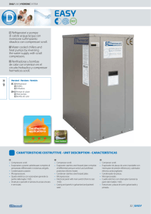 R407C Refrigeratori e pompe di calore acqua/acqua con inversione