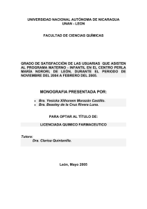 B. Programa Materno Infantil - Universidad Nacional Autónoma de