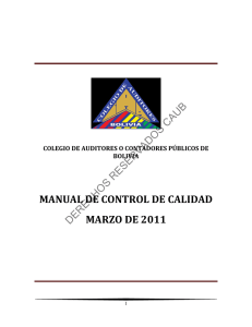 MANUAL DE CONTROL DE CALIDAD - Colegio de Auditores de