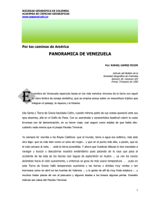 panoramica de venezuela - Sociedad Geográfica de Colombia