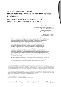traducción de artículo* mixed methods approaches in family science
