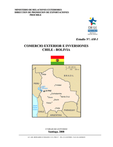 comercio exterior e inversiones chile - bolivia